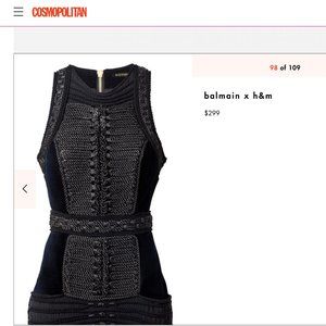 RARE BALMAIN VELVET ROPE DRESS